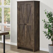 Tall oak 2024 storage cabinet